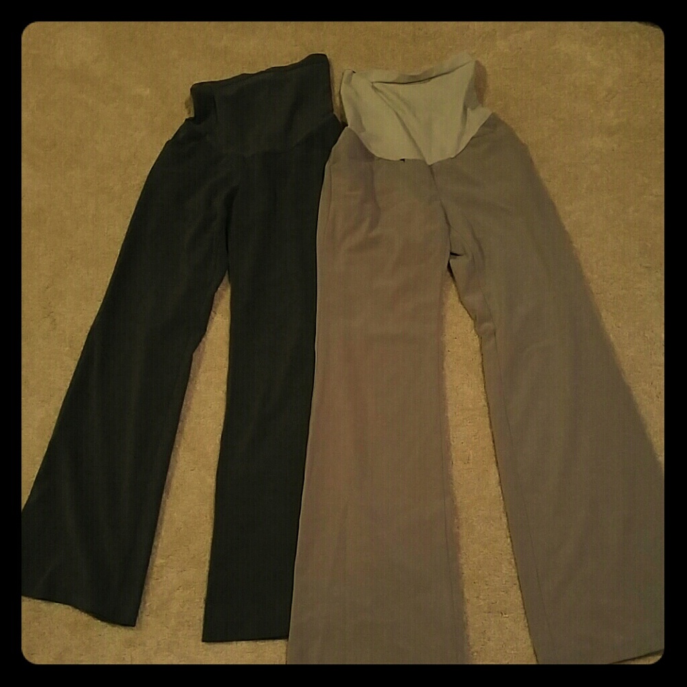 Motherhood Maternity Black and Gray Pants Set